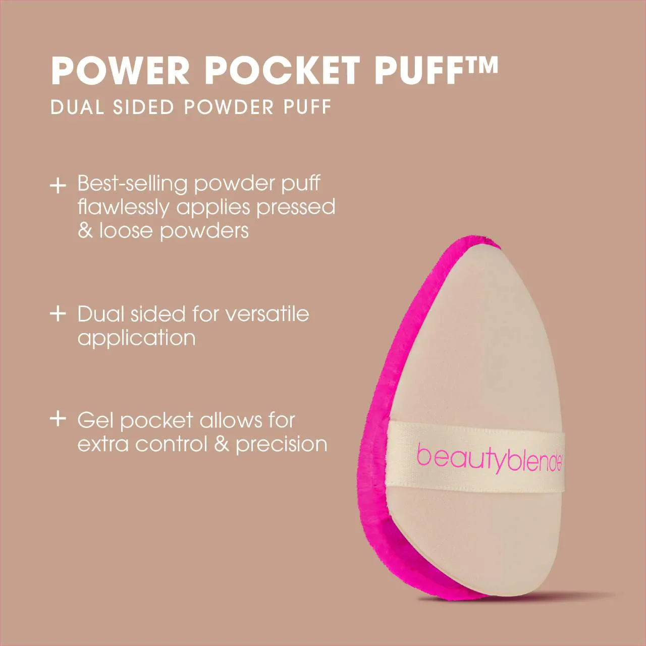 Beautyblender - POWER POCKET PUFF™ Dual-Sided Powder Puff for Setting and Baking - Medaid