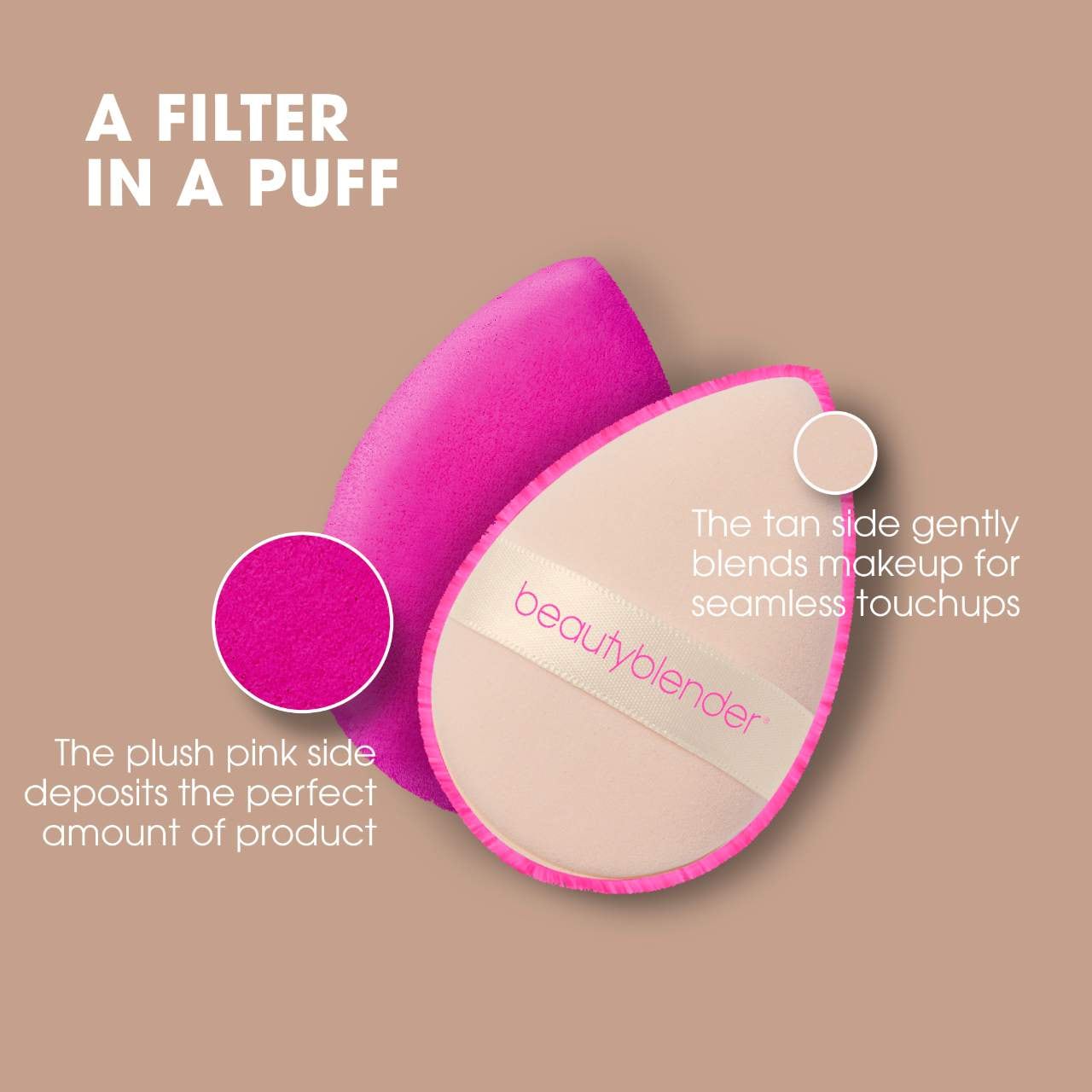 Beautyblender - POWER POCKET PUFF™ Dual-Sided Powder Puff for Setting and Baking - Medaid