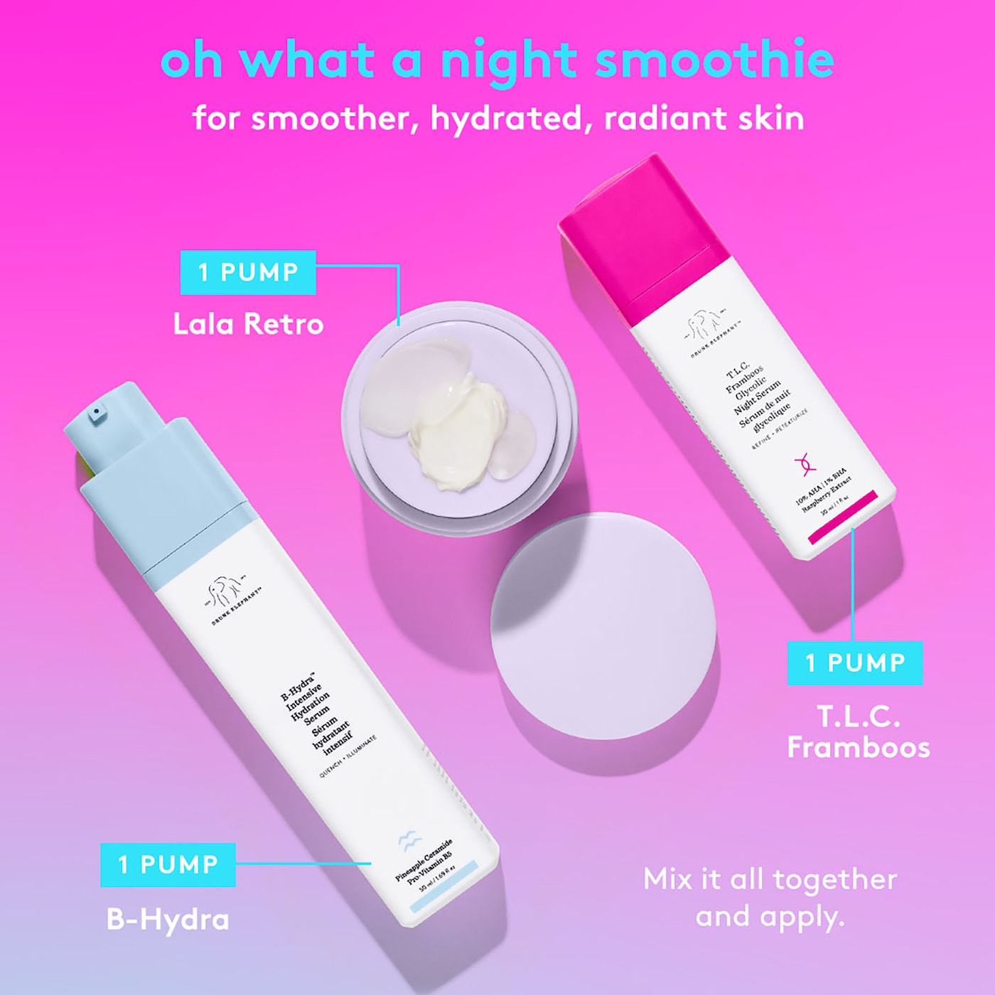 Drunk Elephant - T.L.C. Framboos™ Glycolic Resurfacing Night Serum | 15 mL - Medaid