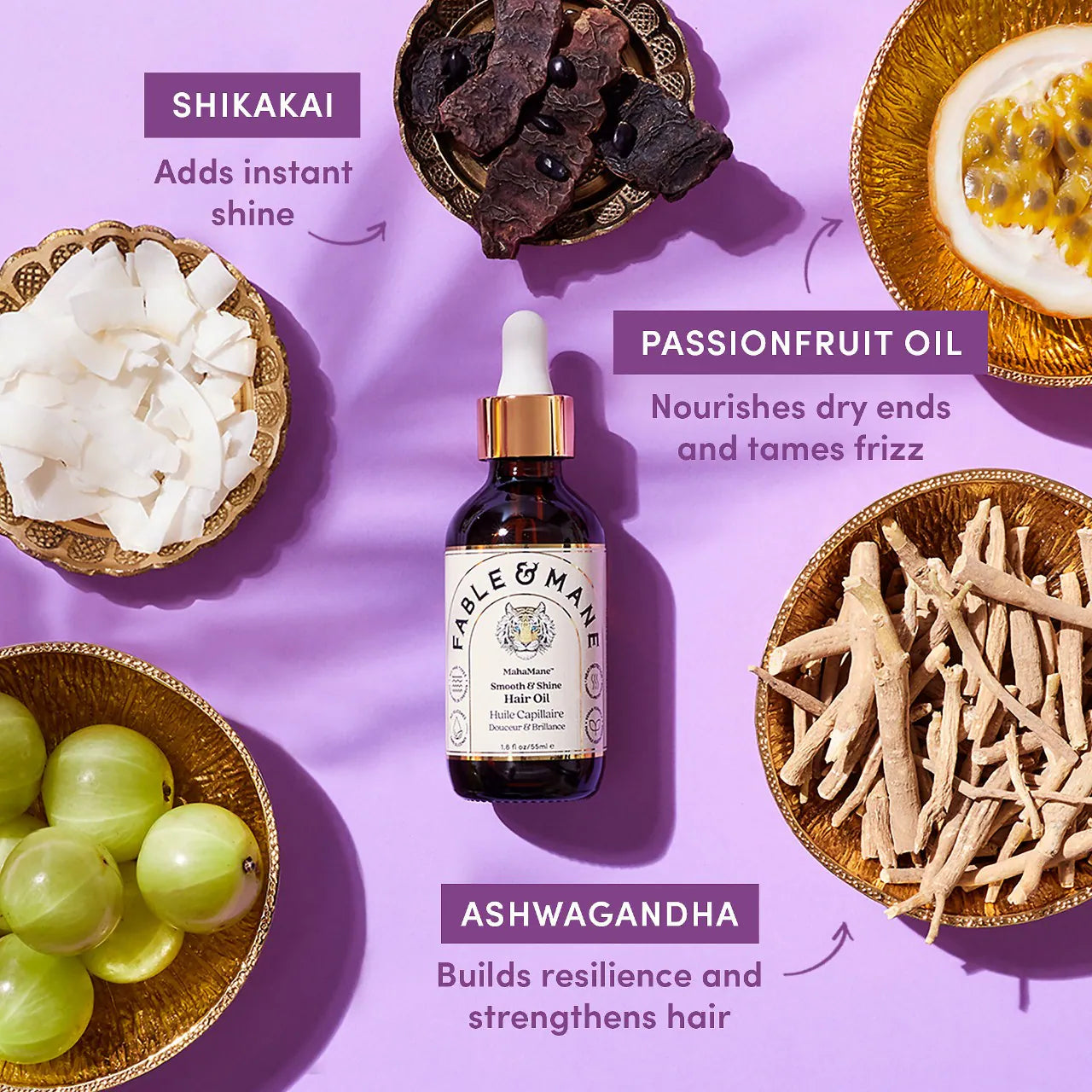 Fable & Mane - Mini Strength & Shine Hair Oiling Duo - Medaid