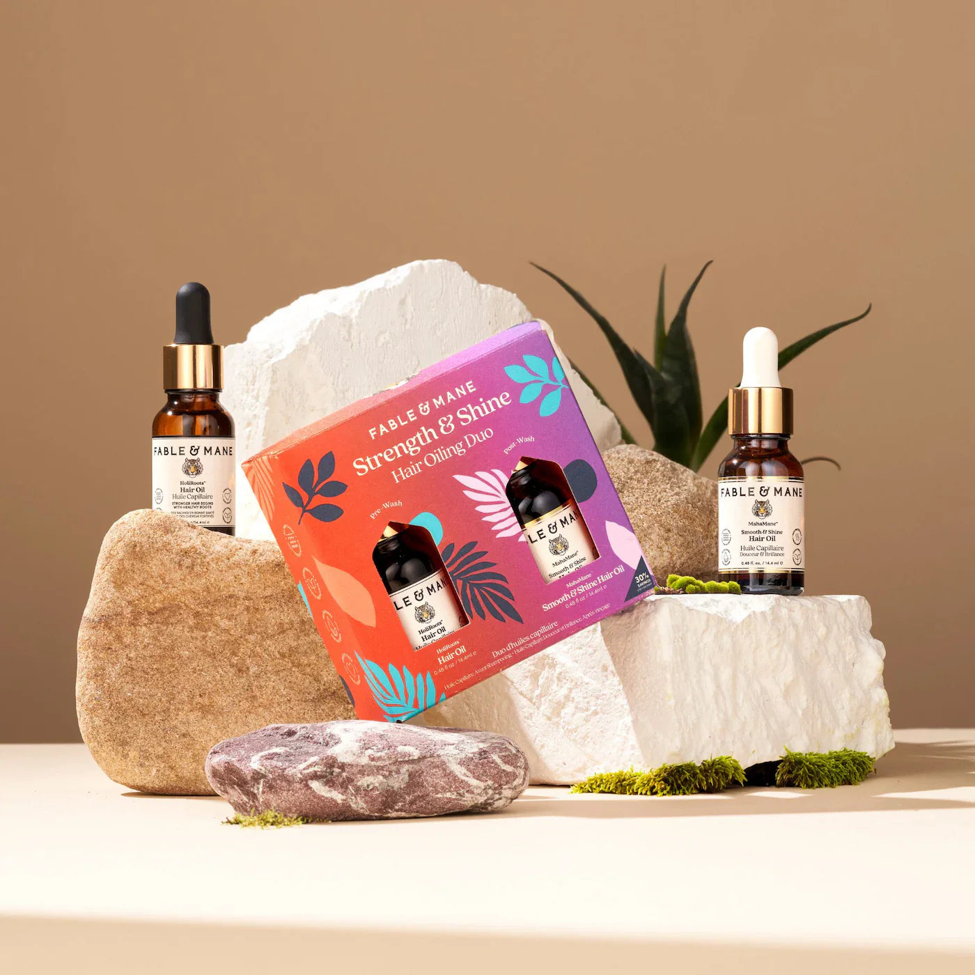 Fable & Mane - Mini Strength & Shine Hair Oiling Duo - Medaid