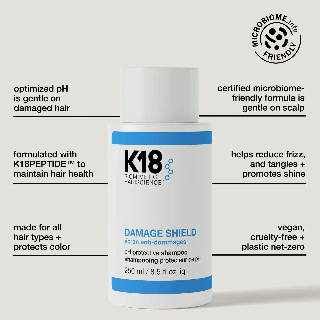 k18-biomimetic-hairscience-damage-shield-ph-protective-shampoo-250-ml - Medaid