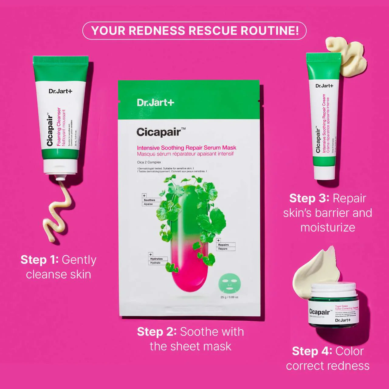 Dr. Jart+ - Cicapair™ Redness Rescue Kit for Sensitive Skin - Medaid