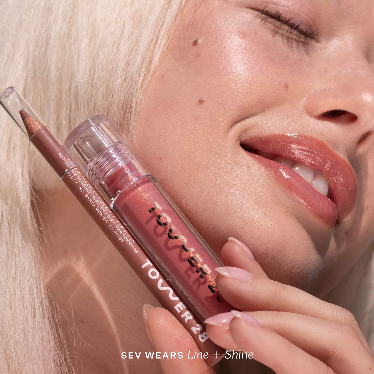 Tower 28 - Line + Shine Lip Liner and Lip Gloss Set - Medaid