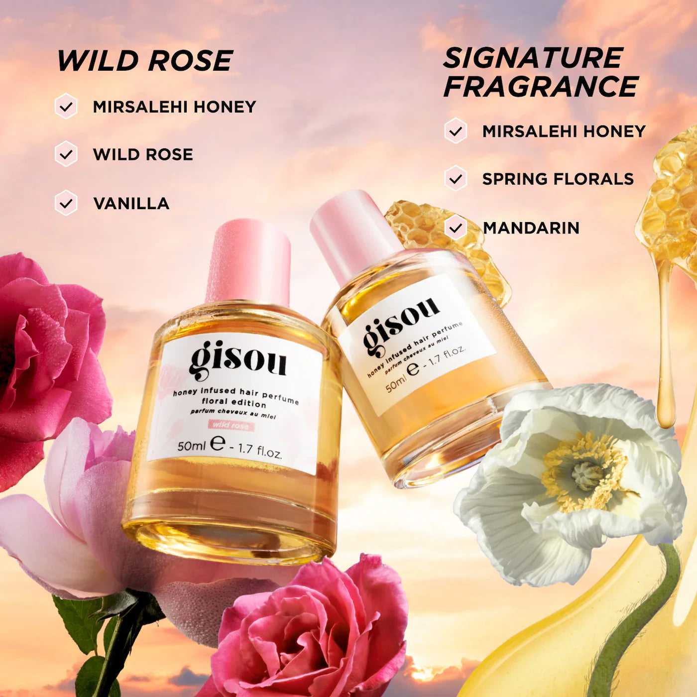 gisou-mini-honey-infused-hair-perfume-wild-rose - Medaid