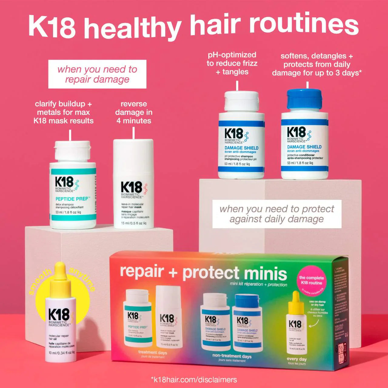 K18 Biomimetic Hairscience - Repair + Protect Mini's Hair Set - Medaid International