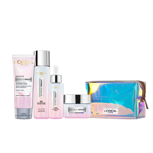 L'oreal Glycolic Full June Bundle 25% Off + Free Pouch - Medaid - Lebanon