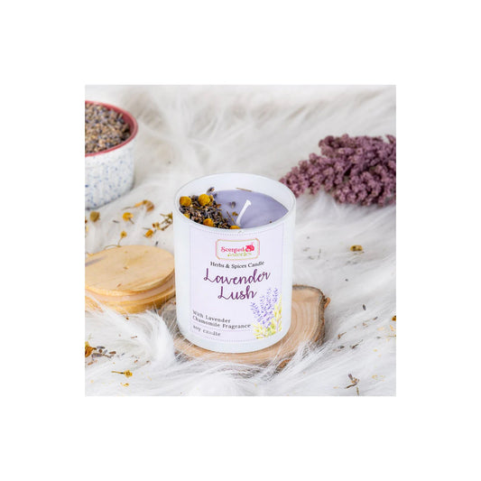 SCENTED STORIES SOY WAX CANDLE - LAVEDER LUSH - Medaid International