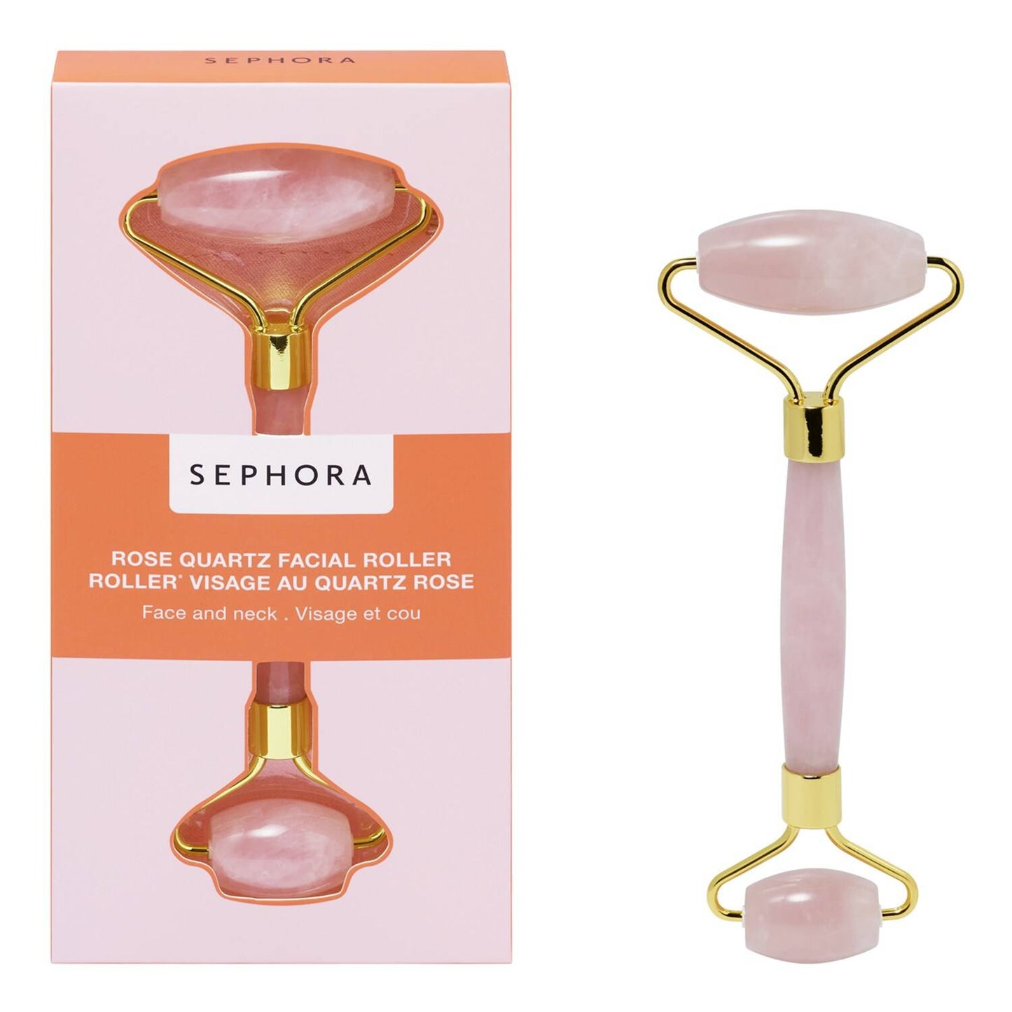 SEPHORA COLLECTION Quartz facial roller - Face and neck Rose quartz facial roller (1 pc) - Medaid