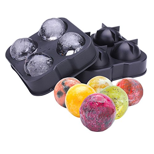 Silicone Sphere Ice Mold with Cover, 4 Round Ice Balls - Medaid International
