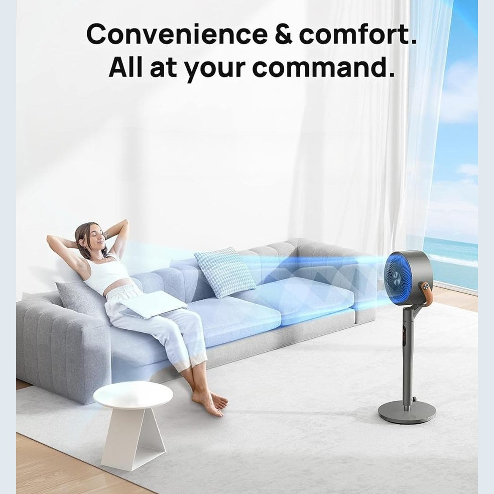 Smart Fan with Remote, Voice Control, Ultra Quiet, 120° Sweep, 105° Vertical Adjustment
