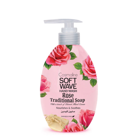 Cosmaline Soft Wave Rose Traditional Soap Hand Wash - Liquid Soap - Medaid - Lebanon