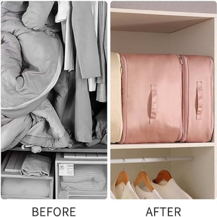 حقيبة تنظيم قابلة للتمدد موفرة للمساحة 52 × 42 × 90 سم