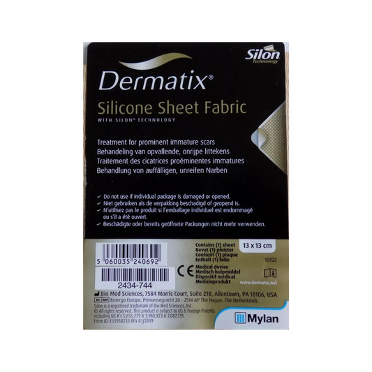 Dermatix - Silicone Sheet Fabric 13x13cm - Medaid International