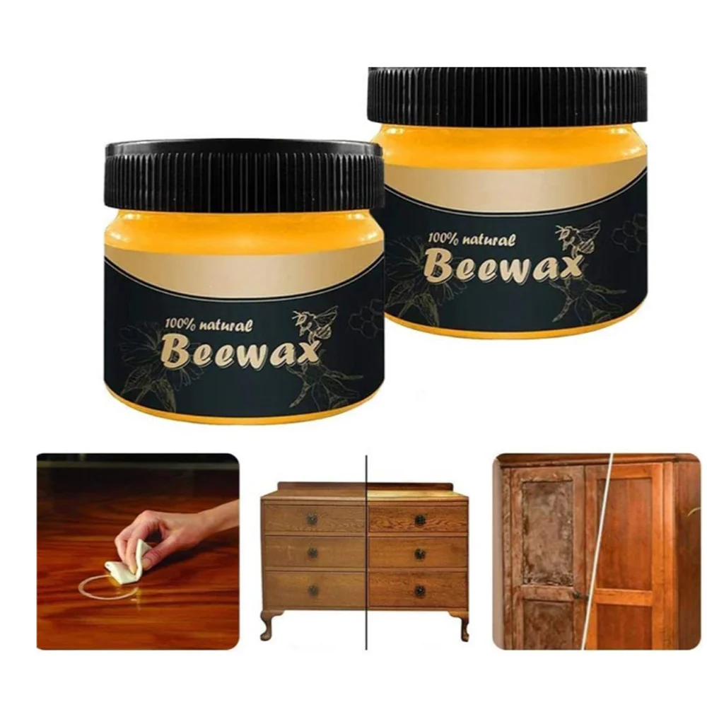 Floor Polishing Wood Care Wax Wood Care Beeswax Wood Seasoning Wax Wood Spice Beeswax Natural Polishing Beeswax Wear-resistant Wax Detergent Sponge - Medaid International