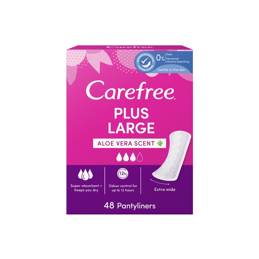 Carefree Plus Large Aloe Panty Liners - Medaid