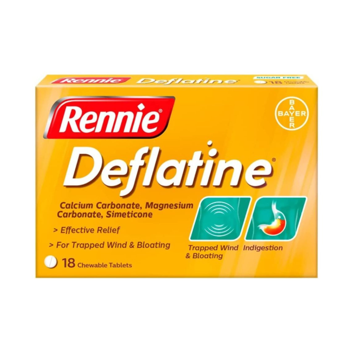 Rennie - Deflatine 18 Tablets - Medaid