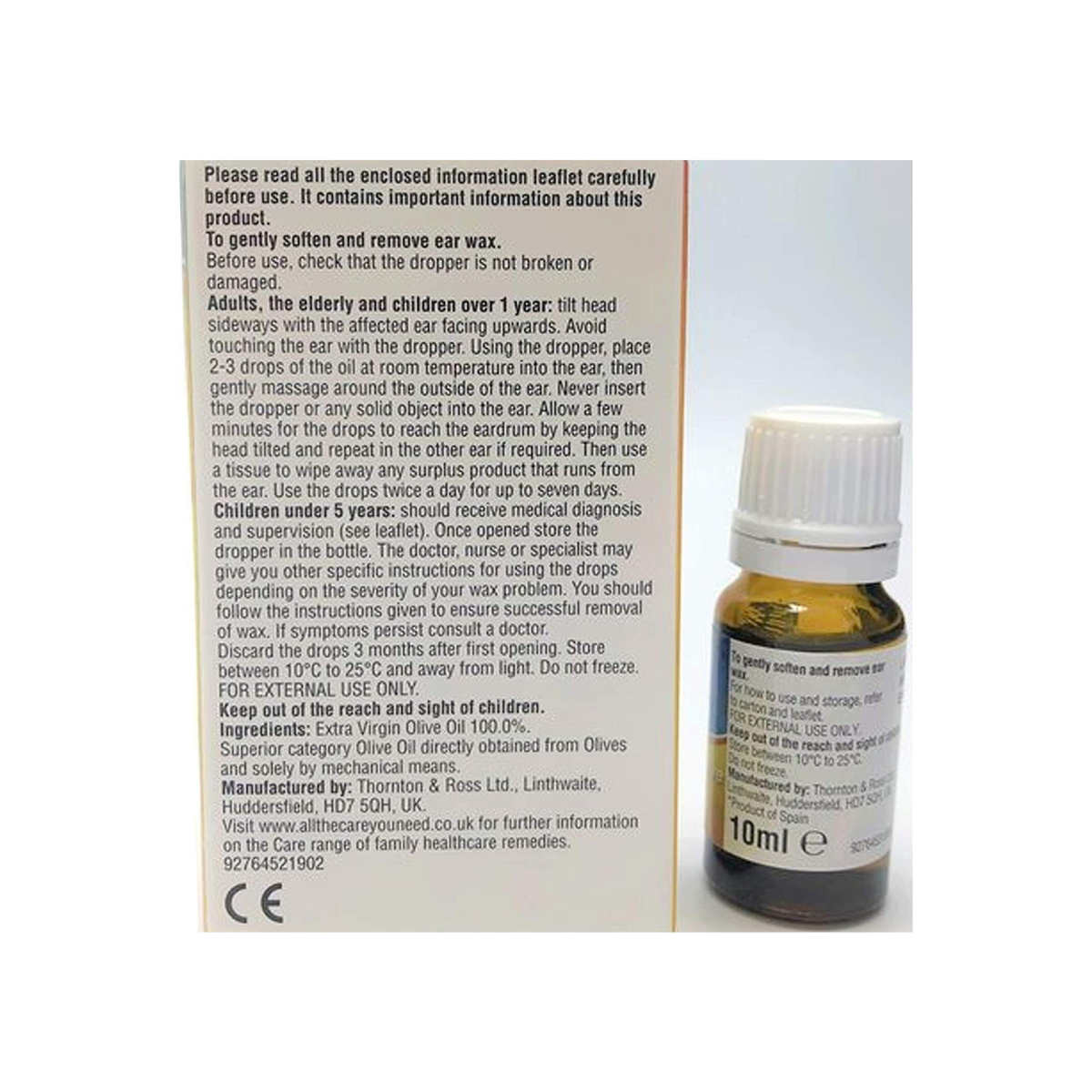 Care+ - Olive Oil Ear Drops 10ml - Medaid International