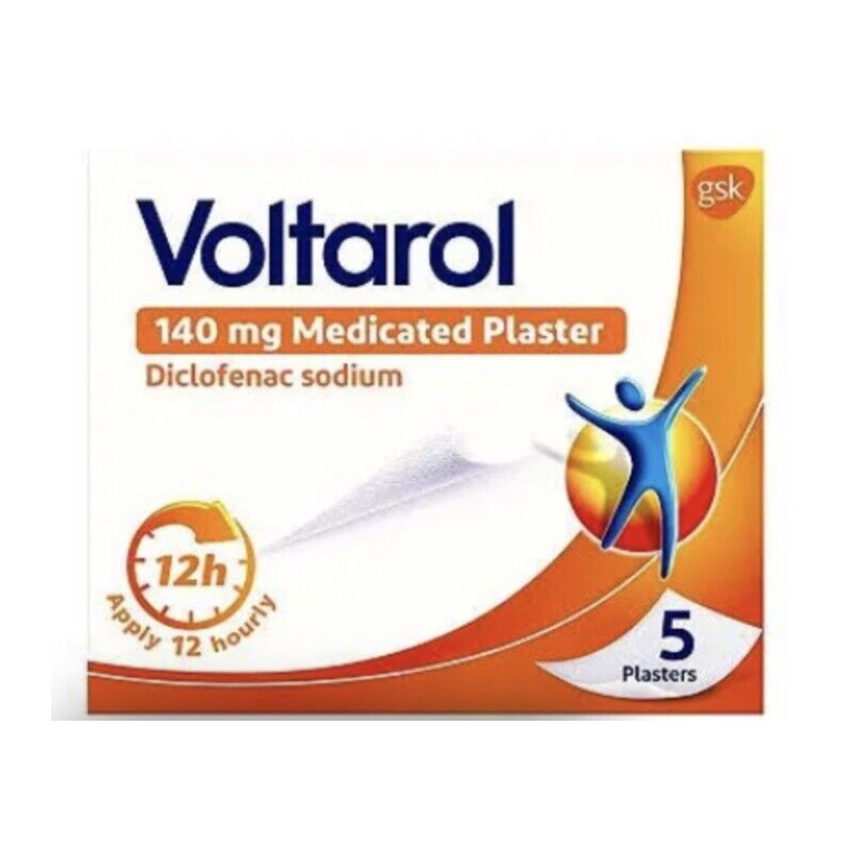 Voltarol - Medicated Plaster 140mg Diclofenac 5 Patches (P) - Medaid