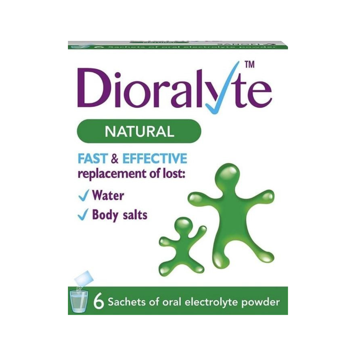 Dioralyte - Natural Powder 6 Sachets - Medaid