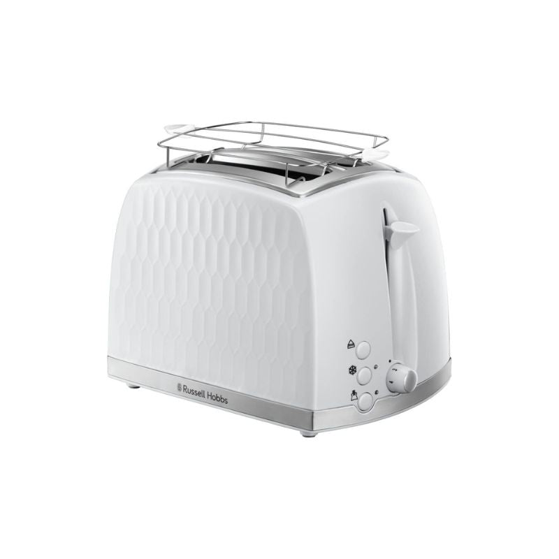 Russell Hobbs Honeycomb White 2 Slice Toaster - Medaid International