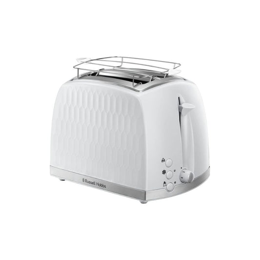 Russell Hobbs Honeycomb White 2 Slice Toaster - Medaid International