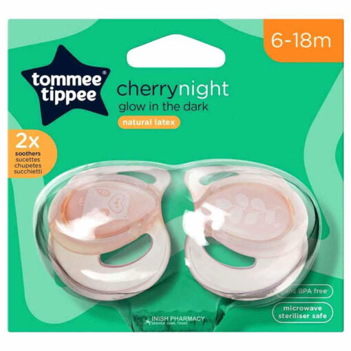 Tommee Tippee Cherry Night Soothers 6-18m - Medaid