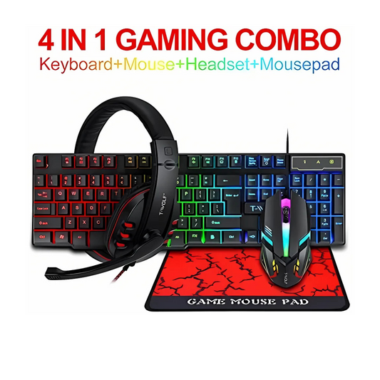 4 in 1 Gaming Combo ( Keyboard - headset - mousepad - mouse ) - Medaid International