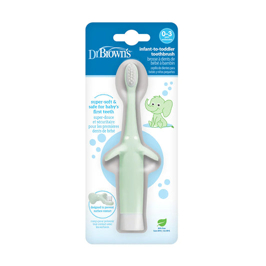 Dr. Browns Mint Toothbrush Infant To Toddler Soft Bristles