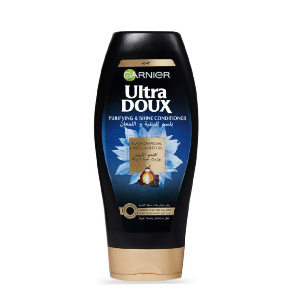 Garnier Ultra Doux- Black Charcoal Conditioner -200ml - Medaid