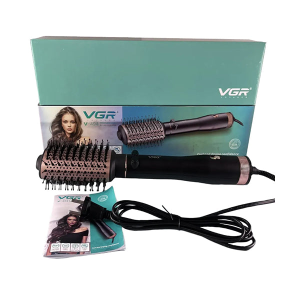 VGR Rotating Hot Air Brush Comb V494 - Black - Medaid International