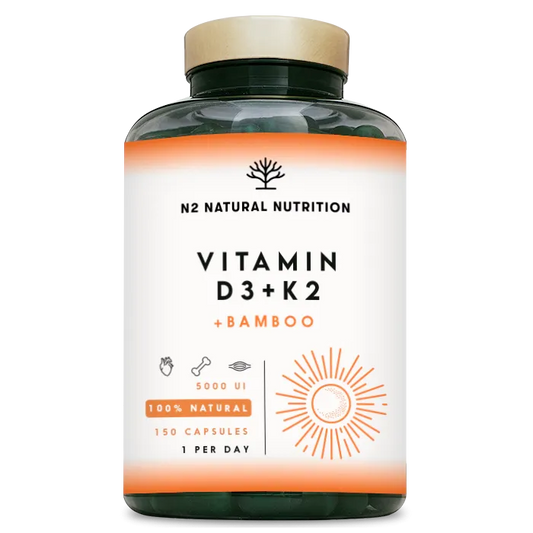 Vitamin D3 + K2 + Bamboo - 150 Capsules | 150 Day Supply - Medaid