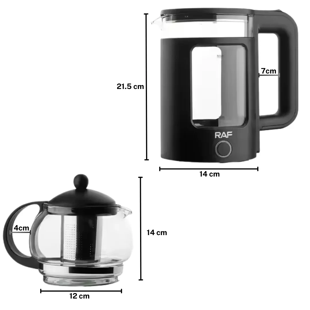 RAF Electric Kettle 1500W with Tea Brewing Pot R7855 - Medaid International