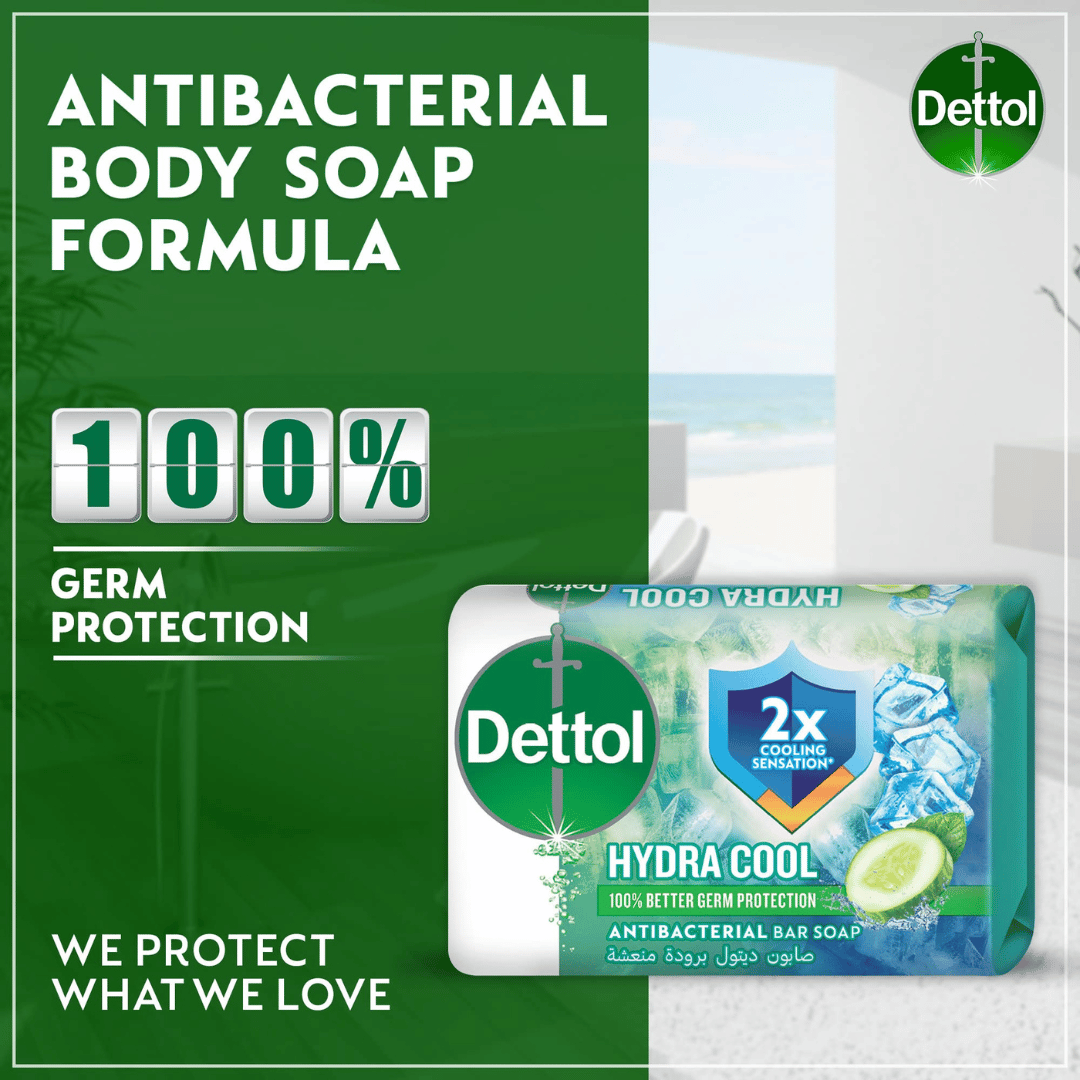Dettol Antibacterial Soap Hydra Cool, 120g - Medaid - Lebanon