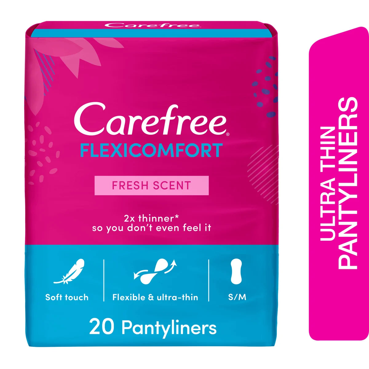 Carefree Panty Liners Flexicomfort Fresh Scent 20Pcs Pantyliners