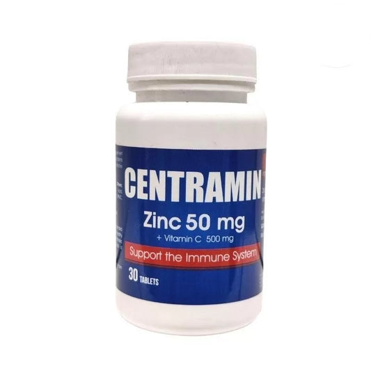 Centramin Zinc 50Mg+Vitamin C 500Mg - 30 tablets Supplement