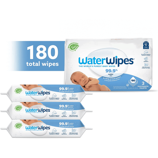 WaterWipes Baby Wipes Plastic-Free Biodegradable Packs 3-Pack - Medaid