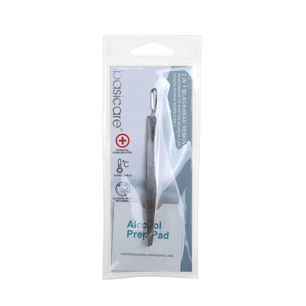 2 in 1 Blackhead Remover With Slant Tip Tweezers - Medaid - Lebanon