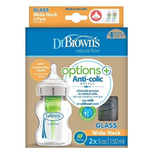 Dr. Brown's 150ML Options+ WN Bottle,Glass,2PACK - Medaid - Lebanon