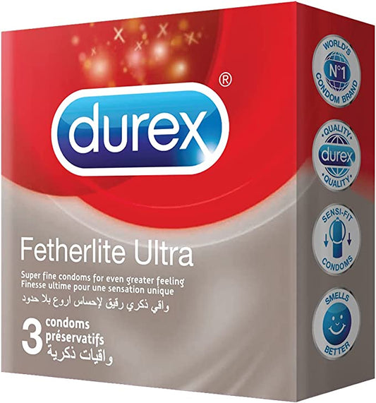 Durex Featherlite Ultra Condom pack of 3 - Medaid - Lebanon