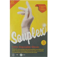 Souplex Disposable Gloves Latex Lightly Powdered - Small