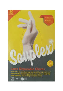 Souplex Disposable Gloves Latex Lightly Powdered - Small
