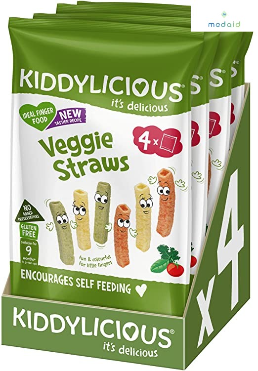 Kiddylicious Veggie Straws - 16 Packs (4x4x12g) - Medaid - Lebanon