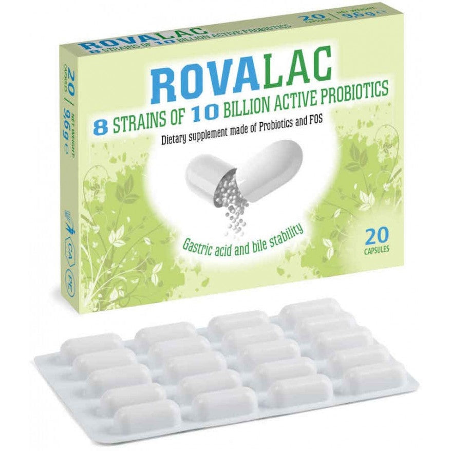 Rovalac Probiotics (Symbiotic action for intestinal well-being) - 20 capsules Supplement